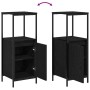 Juego de muebles de baño 5 pcs Negro 76.5 x 35 x 95 cm