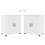 Juego de muebles de baño 2 pcs Blanco Madera contrachapada