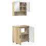 Juego de muebles de baño Montaje en la pared 2 pcs Roble Sonoma