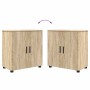 Juego de muebles de baño Montaje en la pared 2 pcs Roble Sonoma