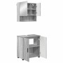 Juego de muebles de baño 2 pcs Gris sonoma Madera contrachapada