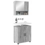 Juego de muebles de baño 2 pcs Gris sonoma Madera contrachapada