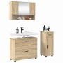 Juego de muebles de baño con cajón 3 pcs Roble Sonoma