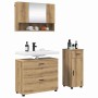 Juego de muebles de baño con cajón 3 pcs Roble artesanal en Muebles de baño | Comprar online en Foro24