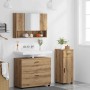 Juego de muebles de baño con cajón 3 pcs Roble artesanal en Muebles de baño | Comprar online en Foro24