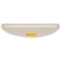 Tapetes para escaleras 15 uds 56x17x3 cm Blanco Semicircular