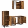Juego de muebles de baño Montaje en la pared 3 pcs Madera vieja
