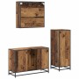 Juego de muebles de baño Montaje en la pared 3 pcs Madera vieja
