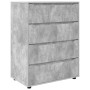 Armarios de Almacenamiento 2 pcs Gris Concreto 80 x 48 x 105 cm