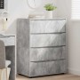 Armarios de Almacenamiento 2 pcs Gris Concreto 80 x 48 x 105 cm
