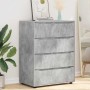 Armarios de Almacenamiento 2 pcs Gris Concreto 80 x 48 x 105 cm