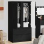 Gabinete de Baño Negro 79,5 x 49 x 156 cm Madera contrachapada