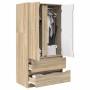 Gabinete de Baño con cajón Roble Sonoma 79,5 x 49 x 156 cm