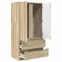 Gabinete de Baño con cajón Roble Sonoma 79,5 x 49 x 156 cm
