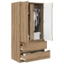 Gabinete de Baño con cajón Roble artesanal 79,5 x 49 x 156 cm