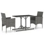 Gray 3-piece garden dining set by vidaXL, Garden sets - Ref: Foro24-3072470, Price: 190,71 €, Discount: %