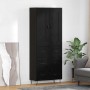 Aparador alto con cajón Roble Negro 69,5 x 34 x 180 cm en Aparadores | Comprar online en Foro24