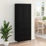 Aparador alto con cajón Roble Negro 69,5 x 34 x 180 cm en Aparadores | Comprar online en Foro24