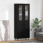 Alacena 2 pcs Roble Negro Madera Ingenierizada y Vidrio en Aparadores | Comprar online en Foro24