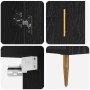 Alacena Roble Negro 69,5 x 34 x 180 cm Madera contrachapada en Aparadores | Comprar online en Foro24