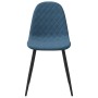 Sillas de comedor 6 unidades terciopelo azul