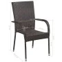 Set de muebles de comedor de jardín 7 piezas de ratán marrón de vidaXL, Conjuntos de jardín - Ref: Foro24-3072494, Precio: 42...