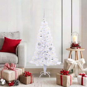 Árbol de Navidad artificial con 150 LED 120 cm PVC y Acero