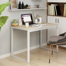 Computerschreibtisch aus weißem und Eichen-Engineer-Holz von vidaXL, Schreibtische - Ref: Foro24-30198, Preis: 117,13 €, Raba...