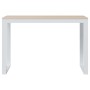 Computerschreibtisch aus weißem und Eichen-Engineer-Holz von vidaXL, Schreibtische - Ref: Foro24-30198, Preis: 118,73 €, Raba...
