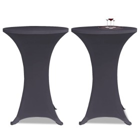 Elastic table cover 2 units 60 cm anthracite gray by vidaXL, Covers - Ref: Foro24-131428, Price: 23,44 €, Discount: %