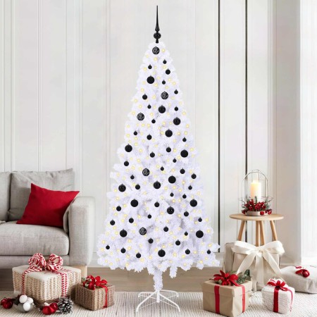 Árbol de Navidad artificial con 300 LED 210 cm PVC y Acero