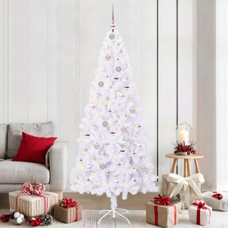 Árbol de Navidad artificial con 300 LED 210 cm PVC y Acero