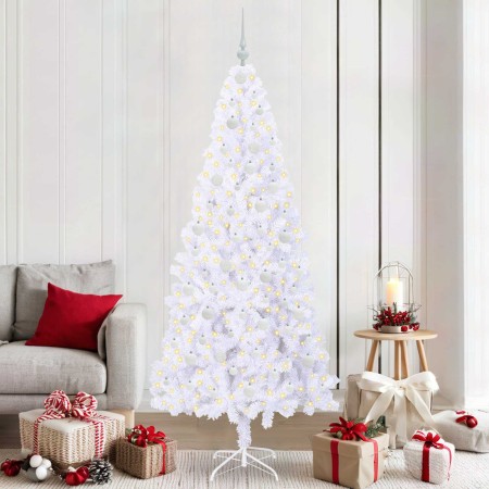 Árbol de Navidad artificial con 300 LED 210 cm PVC y Acero