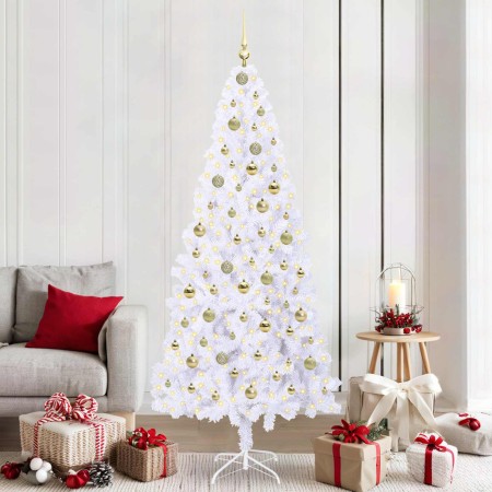Árbol de Navidad artificial con 300 LED 210 cm PVC y Acero