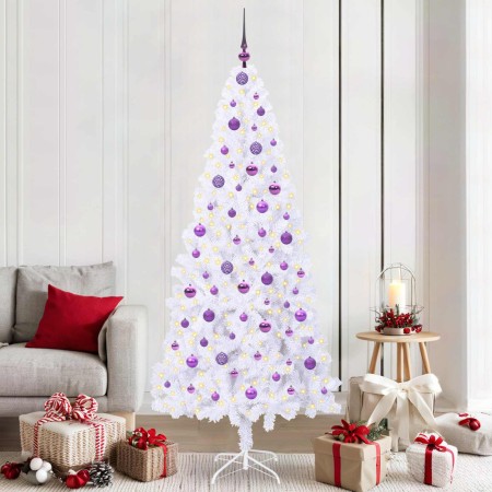 Árbol de Navidad artificial con 300 LED 210 cm PVC y Acero