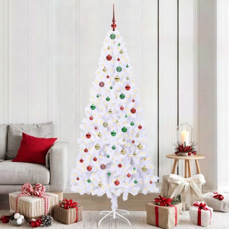 Árbol de Navidad artificial con 300 LED 210 cm PVC y Acero