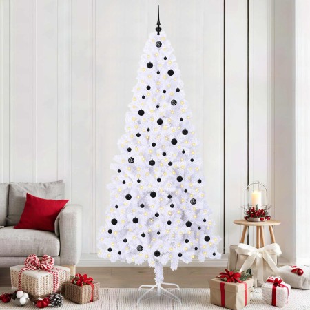 Árbol de Navidad artificial con 300 LED 240 cm PVC y Acero