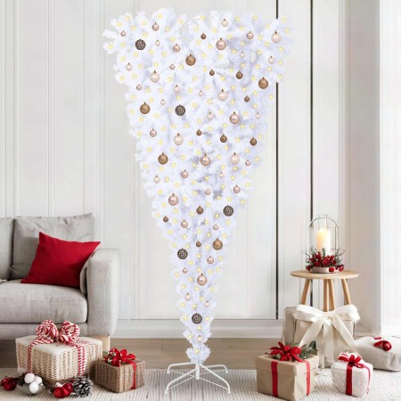 Árbol de Navidad artificial con 300 LED 210 cm PVC y Acero