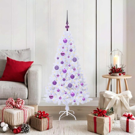Árbol de Navidad artificial con 150 LED 120 cm PVC y Acero