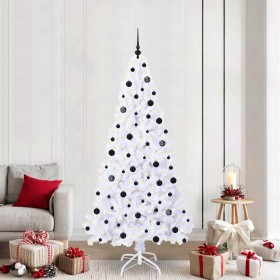 Árbol de Navidad artificial con 300 LED 210 cm PVC y Acero