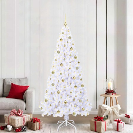 Árbol de Navidad artificial con 300 LED 210 cm PVC y Acero