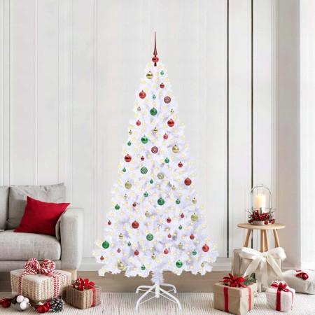 Árbol de Navidad artificial con 300 LED 210 cm PVC y Acero