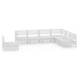 Juego de muebles de jardín 7 piezas madera maciza pino blanco