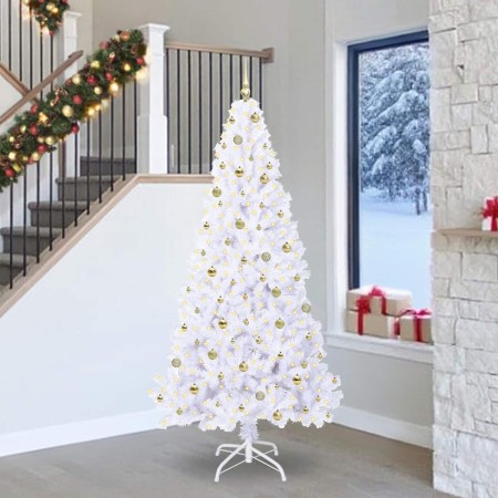 Árbol de Navidad artificial con 300 LED 240 cm PVC y Acero