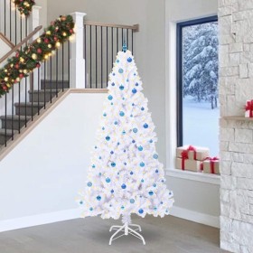 Árbol de Navidad artificial con 300 LED 240 cm PVC y Acero