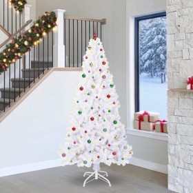 Árbol de Navidad artificial con 300 LED 240 cm PVC y Acero