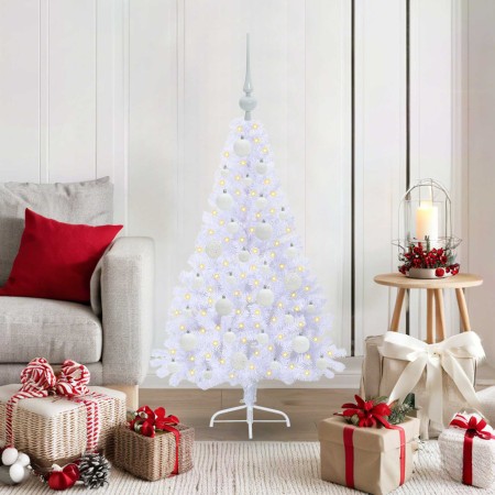 Árbol de Navidad artificial con 150 LED 120 cm PVC y Acero