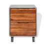 Concrete and solid acacia wood bedside table 40x30x50 cm by vidaXL, Nightstands - Ref: Foro24-244994, Price: 129,06 €, Discou...