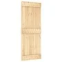 Schiebetür mit Beschlägen aus massivem Kiefernholz 80x210 cm von vidaXL, Türen - Ref: Foro24-3203065, Preis: 174,42 €, Rabatt: %