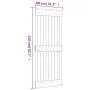 Schiebetür mit Beschlägen aus massivem Kiefernholz 80x210 cm von vidaXL, Türen - Ref: Foro24-3203065, Preis: 174,42 €, Rabatt: %